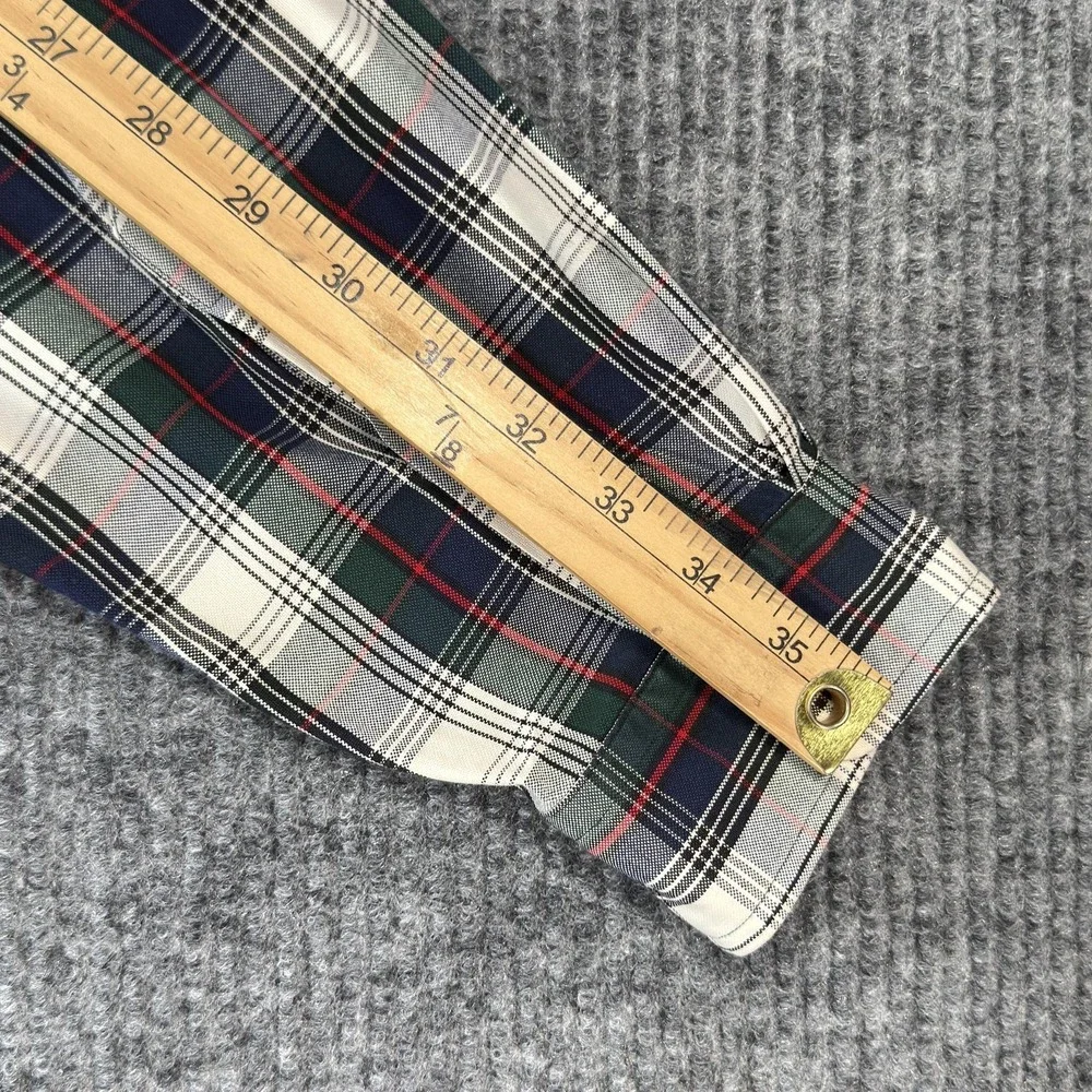 Ralph Lauren Shirt Mens Large Green Blue Plaid Blaire Button Down Cotton